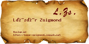 Lázár Zsigmond névjegykártya