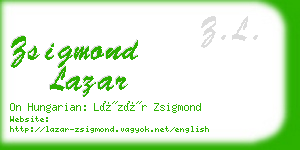 zsigmond lazar business card